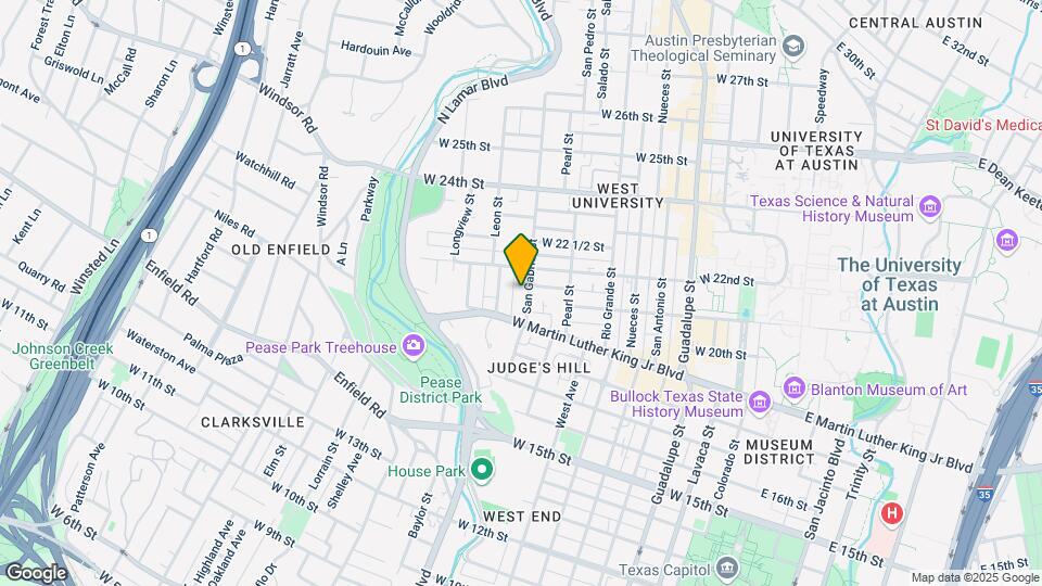 2100 San Gabriel St Map and Location Details
