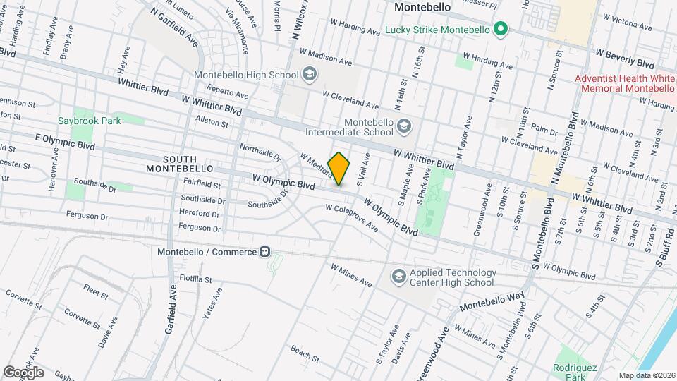1720 W Olympic Blvd Mapa y Detalles de la Ubicación