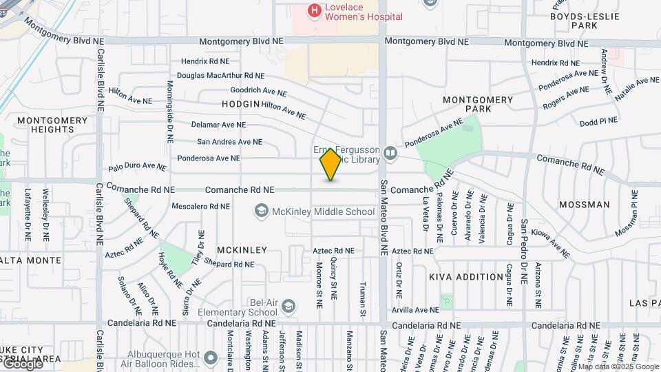 4823 Comanche Rd NE Map and Location Details