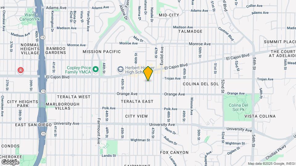 4249-4255 Menlo Ave Mapa y Detalles de la Ubicación