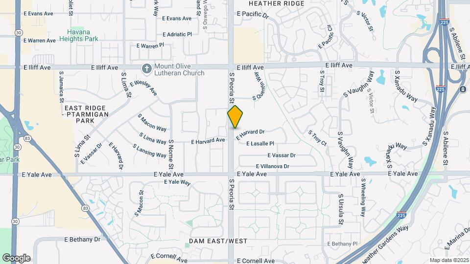 12153 E Harvard Dr Map and Location Details
