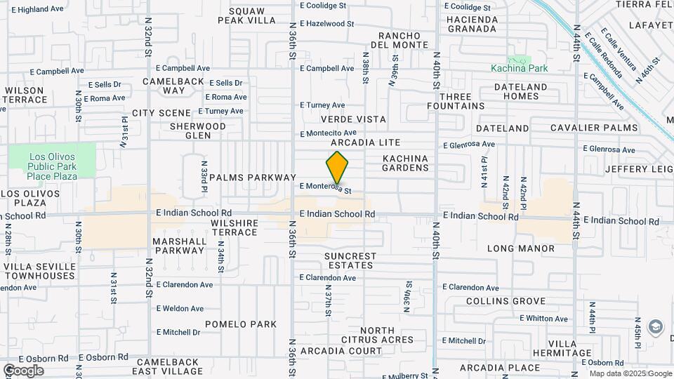 3701 E Monterosa St Map and Location Details