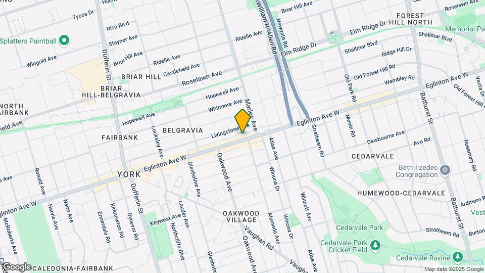 1500 Eglinton Ave W Map and Location Details