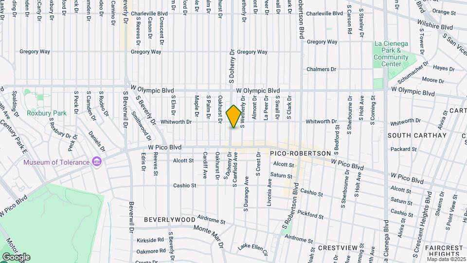 1122 S Doheny Dr Map and Location Details
