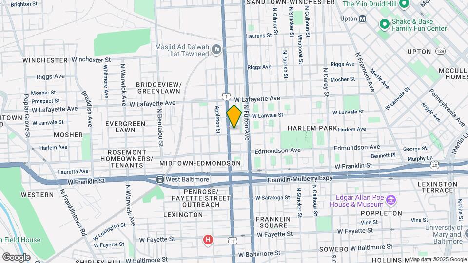 1822 Harlem Ave Map and Location Details