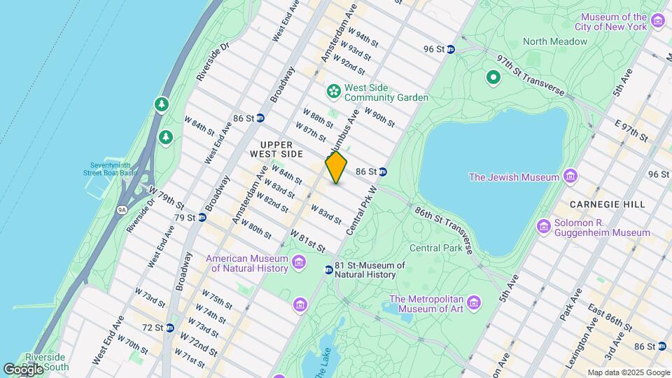 52 W 85th St Map and Location Details