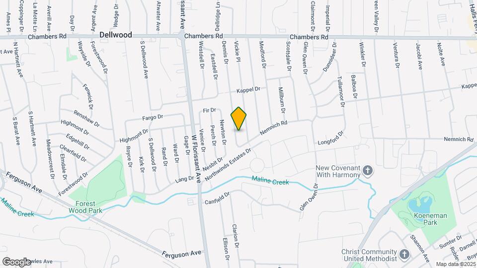 9724 Dennis Dr Map and Location Details