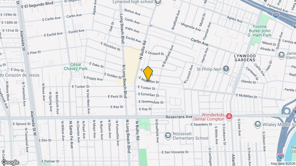 1620 E McMillan St Map and Location Details