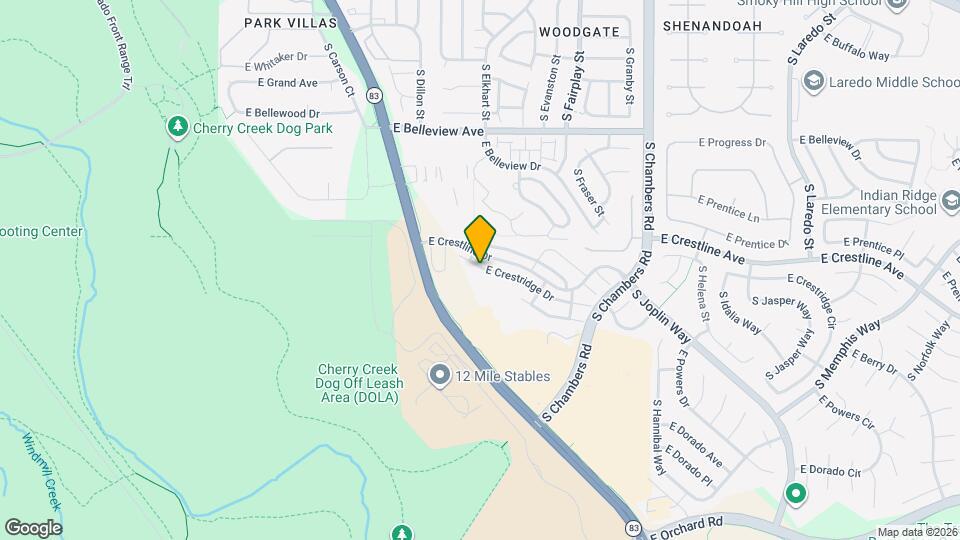 14694 E Crestridge Dr Map and Location Details