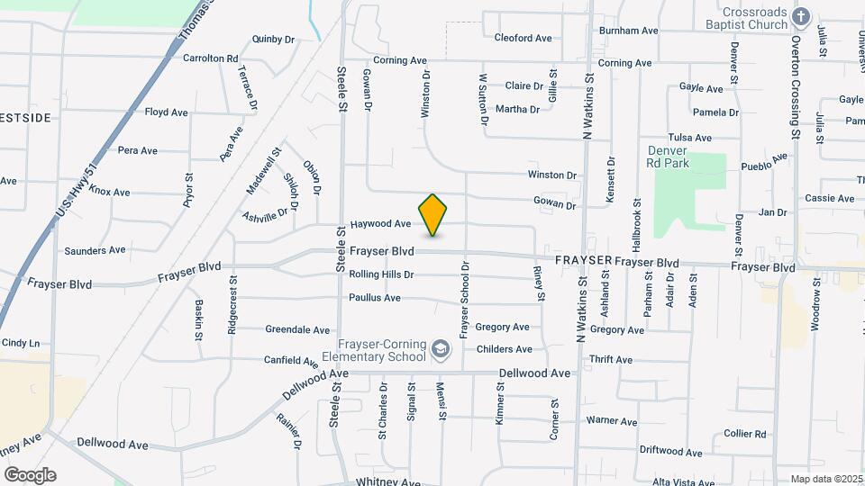 1598 Frayser Blvd Mapa y Detalles de la Ubicación