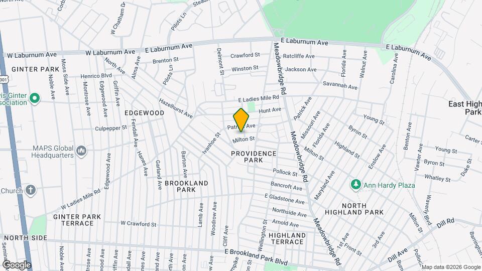 416 Milton St Map and Location Details