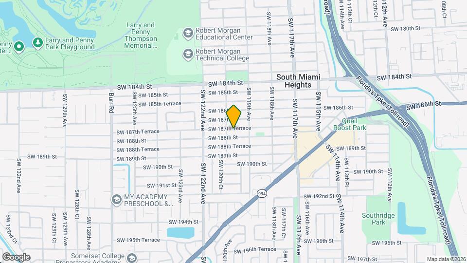 11950 SW 187th Terrace Map and Location Details