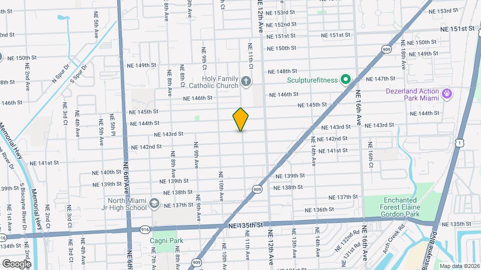 14280 NE 11th Ave Map and Location Details