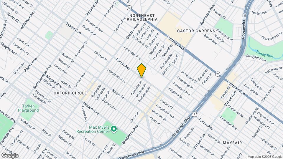 6936 Sylvester St Map and Location Details