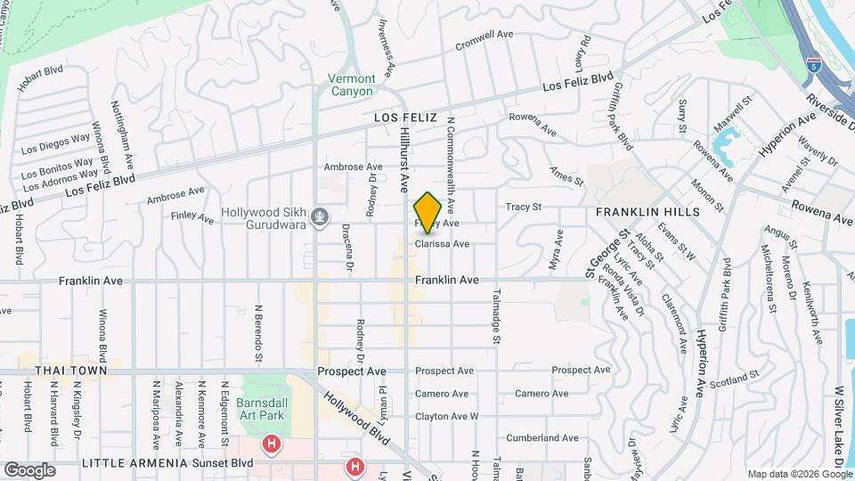 4431 Clarissa Ave Map and Location Details