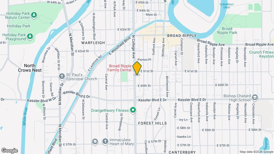 6035 N College Ave Map and Location Details