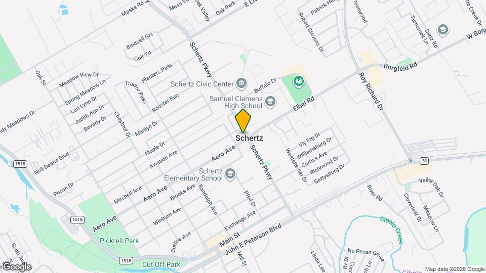 909 Schertz Pkwy Map and Location Details
