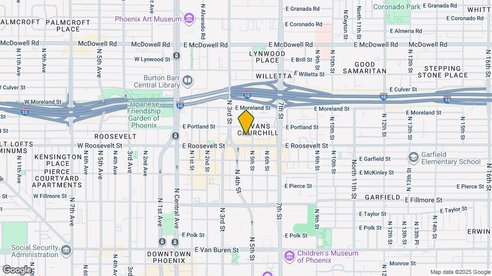 Roosevelt Row Map and Location Details
