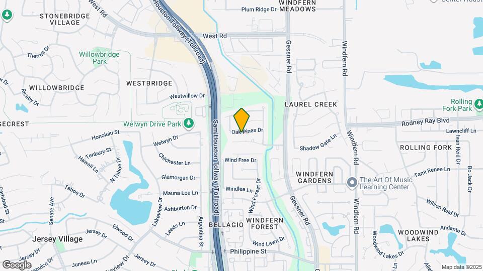 14815 Oak Pines Dr Map and Location Details