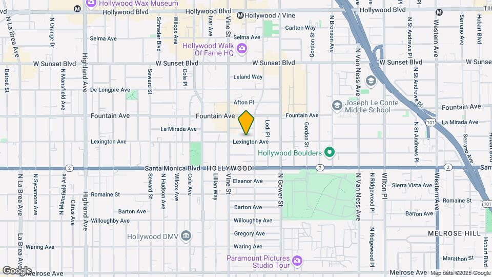 Hollywood Off-Vine Apartments Mapa y Detalles de la Ubicación