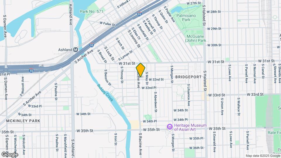 3157 S Racine Ave Map and Location Details