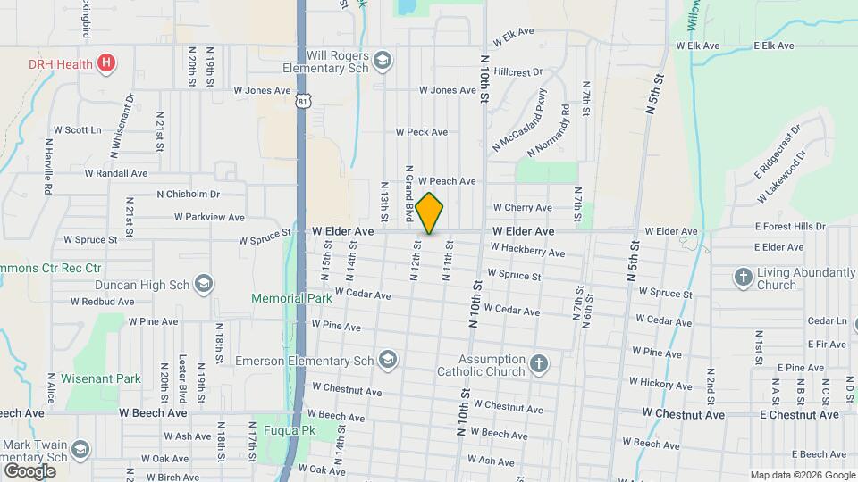 1110 W Elder Ave Map and Location Details