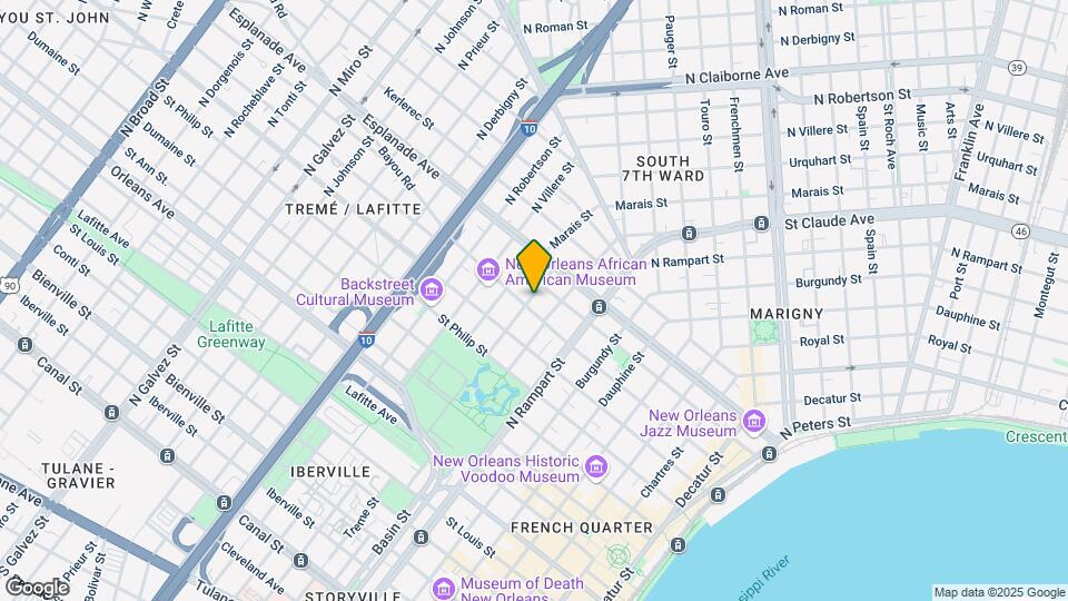 1212 Treme St Map and Location Details