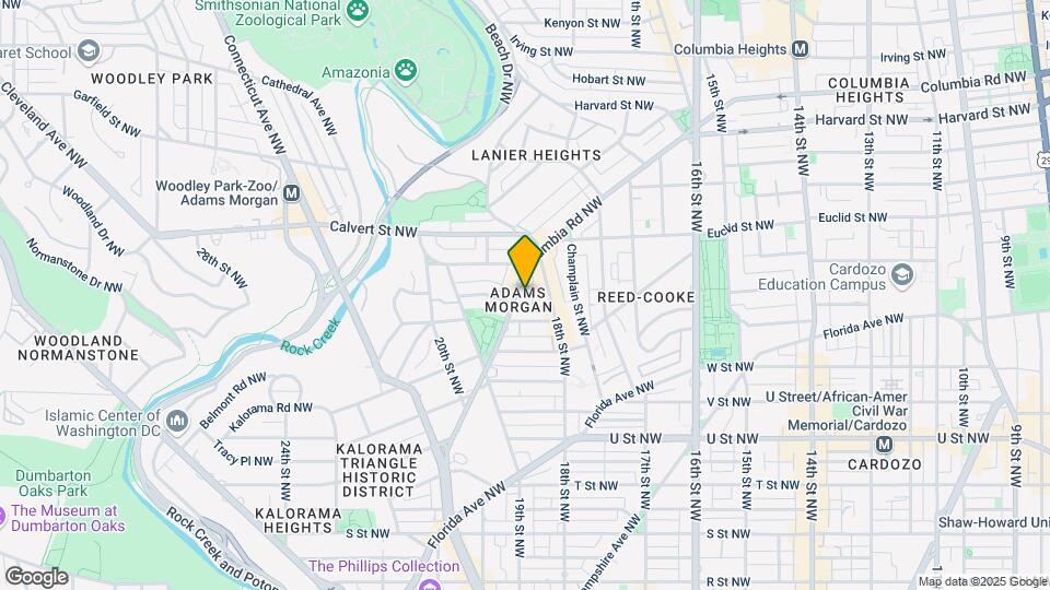 1844 Columbia Rd NW, Unit 201 Map and Location Details
