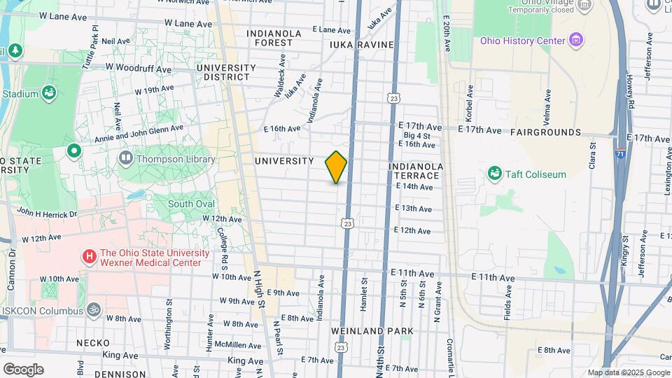 205 E 14th Ave Mapa y Detalles de la Ubicación