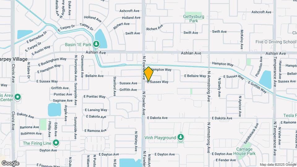 6016 E Sussex Way Mapa y Detalles de la Ubicación