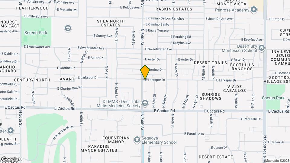 6401 E Larkspur Dr Map and Location Details