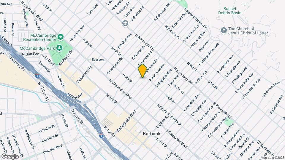 554 E Cypress Ave, Unit B Map and Location Details