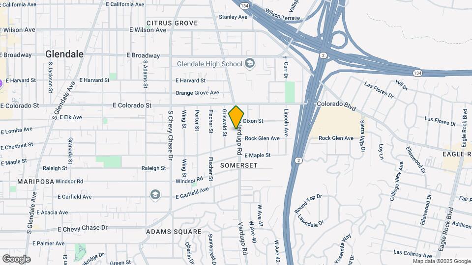 501 S Verdugo Rd Map and Location Details