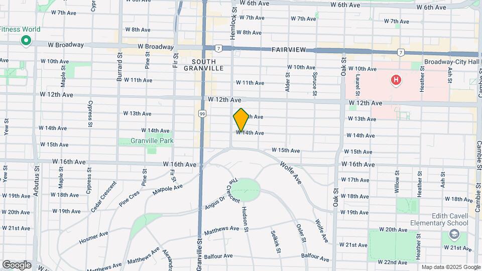 1376 W 14th Ave Map and Location Details