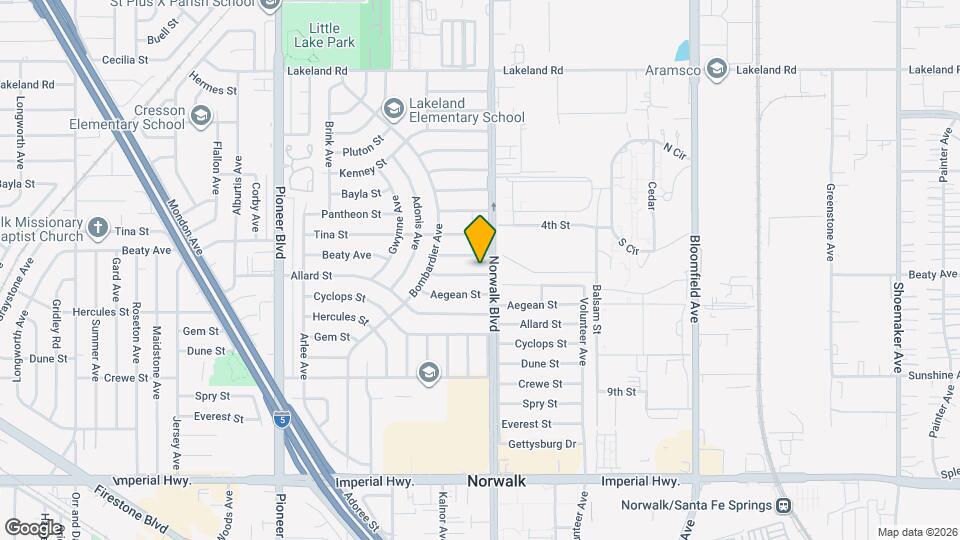 12165 Beaty Ave Map and Location Details