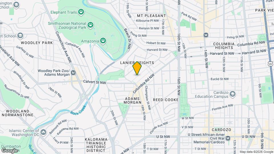 1776 Lanier Pl NW Map and Location Details