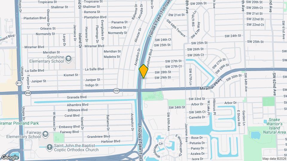 2912 Sunshine Blvd Map and Location Details