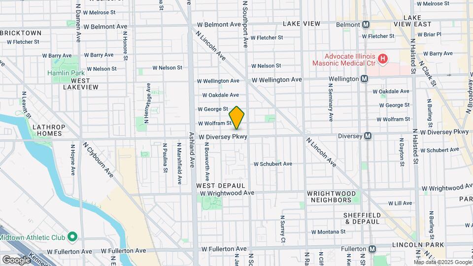 1422 W Diversey Pkwy-Unit -1 Map and Location Details