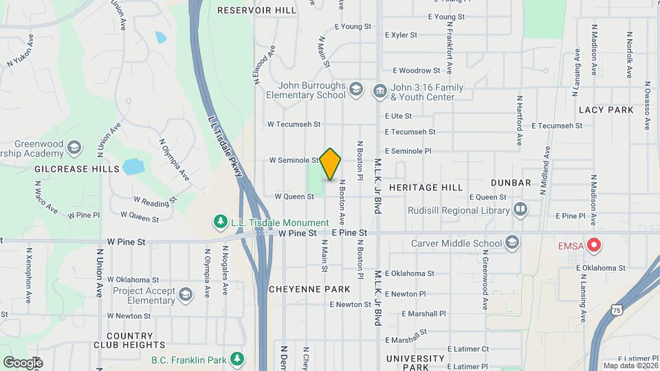 1615 N Main St Map and Location Details