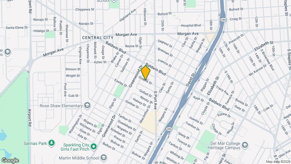 2611 Sonora St Map and Location Details