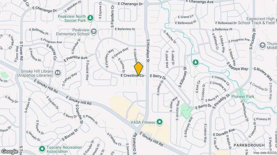 19907 E Crestline Pl Map and Location Details