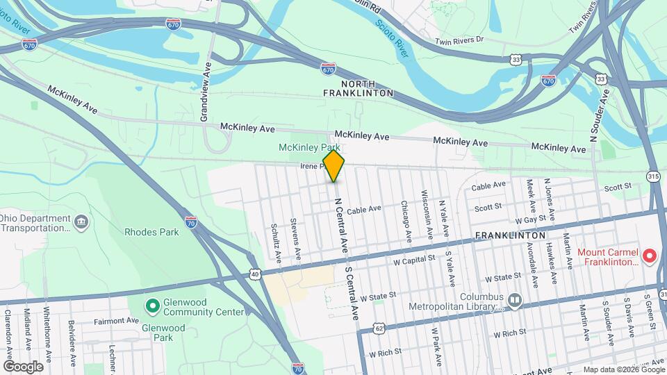 163 N Central Ave Map and Location Details