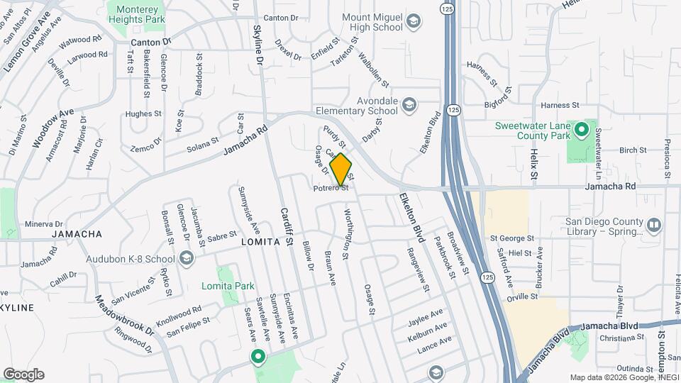 8715 Potrero St Map and Location Details