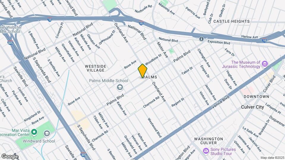 10731 Palms Blvd Mapa y Detalles de la Ubicación