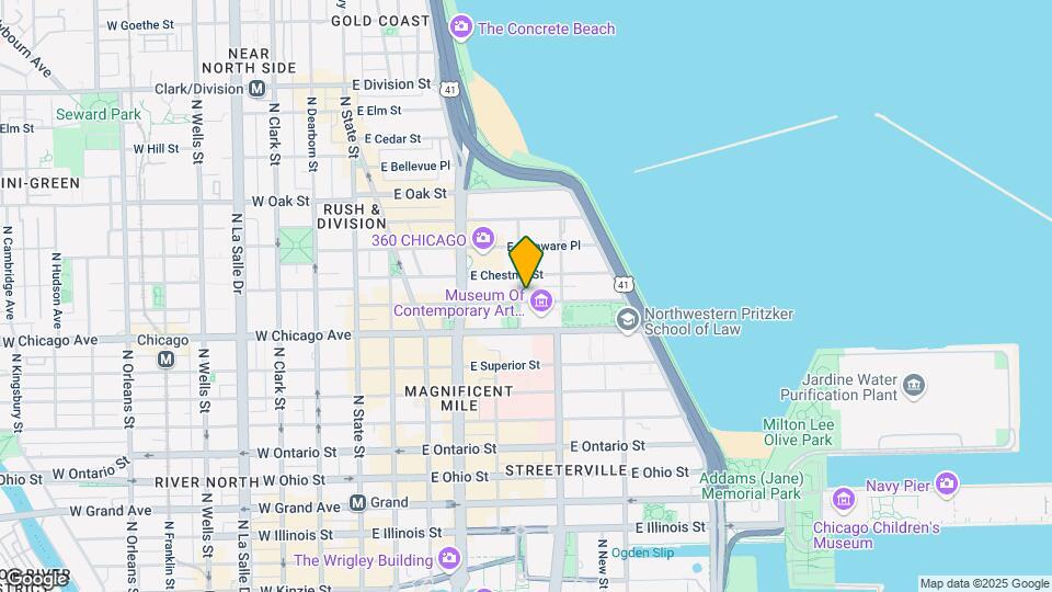 222 E Pearson St Map and Location Details