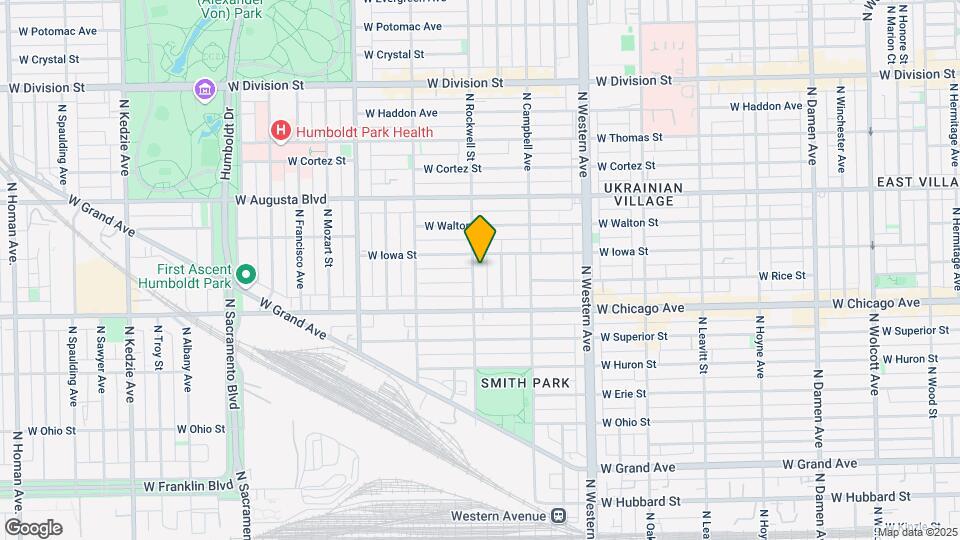 845 N Rockwell St Map and Location Details
