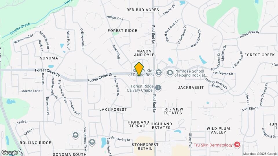 1505 Shady Hillside Pass Map and Location Details