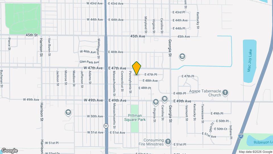 4744 Delaware St Map and Location Details