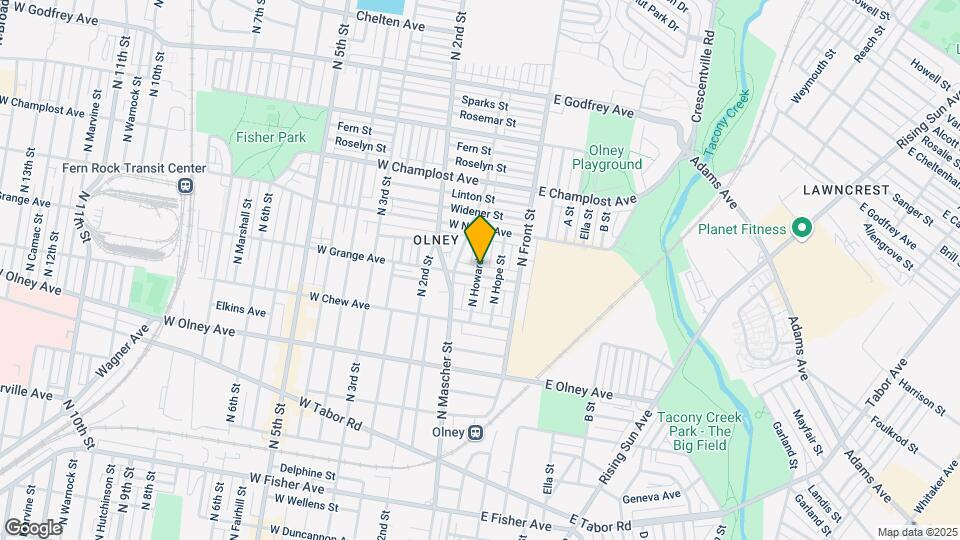 151 W Grange Ave-Unit -2F Map and Location Details
