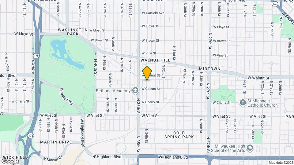 1632 N 34th St Map and Location Details